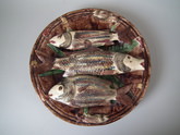 Large Mafra Majolica Palissy fish plate