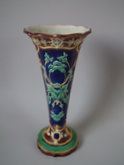 Wedgwood Majolica ivy trumpet vase