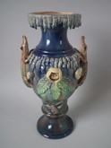 Majolica Palissy crocodile vase