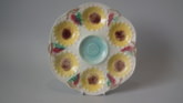 Samuel Lear Majolica Sunflower Oyster plate