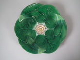 George Jones Majolica pond lily plate