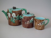 Holdcroft Majolica Blackberry Teapot & Creamer