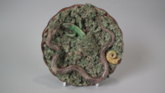 Small Majolica Palissy snake & lizard wall plate