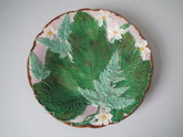 Holdcroft Majolica fern and flower plate