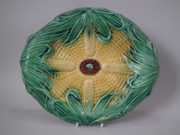 Majolica corn on the cob bread platter