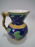 Small Minton Majolica holly & misletoe Christmas pitcher