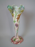 Delphin Massier Majolica thistle vase