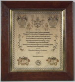 1841 Sampler by Elizabeth Mary Grattan