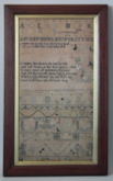 Antique Sampler, 1687 Verse Sampler by ??? Robinson