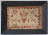 Antique Sampler, 1831 Motif Sampler by E H