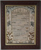 1772 Ten Commandments Sampler by Sarah Elsam