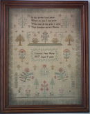 1817 Silkwork Sampler by Catharine Julian Harby