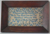 Antique Sampler, 1855 Small Beadwork on paper Sampler