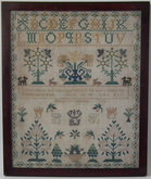 1852 Sampler by Margaret Jenkison