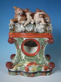 Staffordshire Pearlware Romulus & Remus watch holder