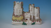 Staffordshire castle spill vase