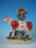 Rare Staffordshire cow spill vase