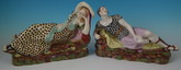 Pair Staffordshire Pearlware Antony & Cleopatra figures