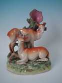 Parr Staffordshire stag & doe spill vase