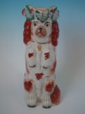 Staffordshire russet begging spaniel jug/pitcher