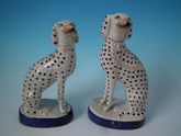 Pair Staffordshire Dalmatians