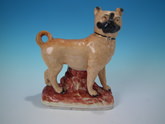 Staffordshire pug dog standing figure