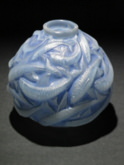 Rene Lalique Opalescent with blue staining Glass 'Oleron' vase