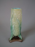 Wedgwood Majolica cattail/bulrush posy vase