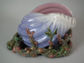 Copeland Majolica Conch Shell Spoon Warmer