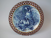 Wedgwood Majolica hunt-scene plate