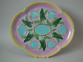 Holdcroft Majolica fern platter/serving tray