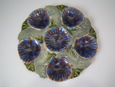Minton Majolica fish and shell oyster plate