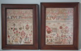1829 & 1833 Pair sister Samplers by Ann & Elizabeth Nicol
