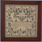 Antique Sampler, 1829 Religious Sampler by Caroline Ford