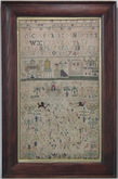 Antique Sampler, 1748 Ten Commandments Sampler by Martha Fay