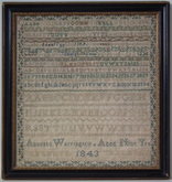 1843 Alphabets Sampler by Annette Warrington