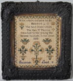 1850 Small Paper Sampler by Susannah Laud
