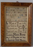 1817 Small Stoneleigh School Sampler by Letticia Mulliss
