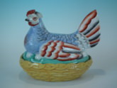 Staffordshire hen on nest tureen