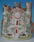 Staffordshire clock tower with eagle & goats