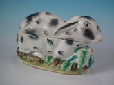 Staffordshire rabbit tureen & cover