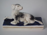 Staffordshire Dog on cobalt base
