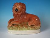 Staffordshire lion figure