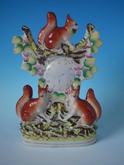 Staffordshire squirrels clock group
