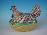 Staffordshire hen on nest tureen