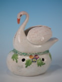 Staffordshire swan inkwell