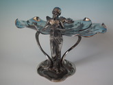 WMF fairy with dove, lily visiting card tray