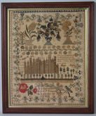 Antique Sampler, 1836, St Paul's Chapel by Rachel Smith