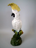 Mintons Majolica cockatoo figural