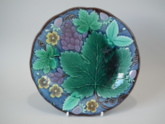 Gustafsberg Majolica grape & strawberry plate